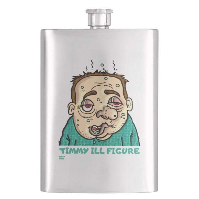 "TIMMY ILL FIGURE" lustig Flachmann (Vorderseite)