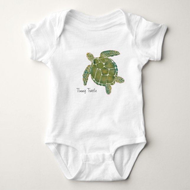 Timmy One's Turtle Bodysuit Baby Strampler (Vorderseite)