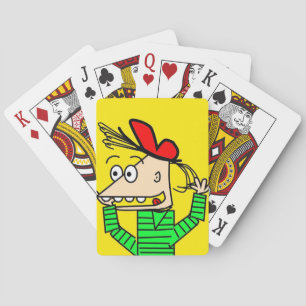 Timmy zitterte spielkarten
