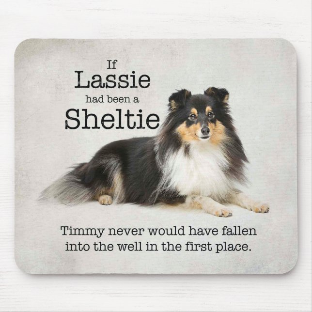 Timmys Tri Farbe Sheltie Mousepad (Vorne)