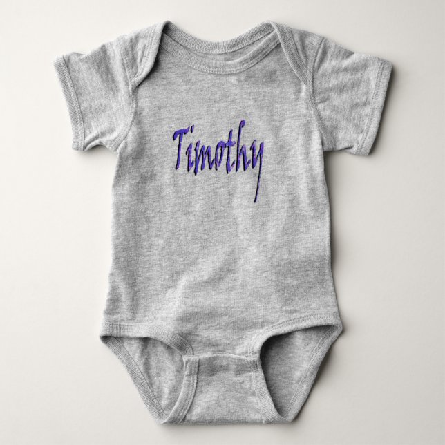 Timothy, Name, Logo, Baby Bodysuit Strampler (Vorderseite)