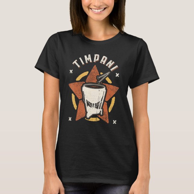 Timpani Vintage Retro Classic Music T-Shirt (Vorderseite)