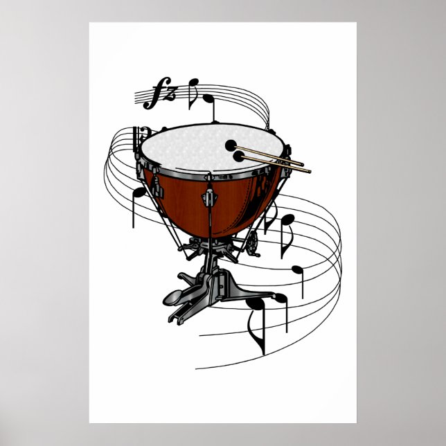 Timpani (Wassertrommel) Poster (Vorne)
