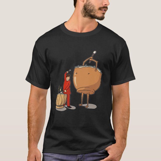 Timpany Player Kettle Drum Drummer Musik T-Shirt (Vorderseite)