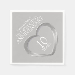 Tin 10. Hochzeit Geburtstag Herznamen Servietten
