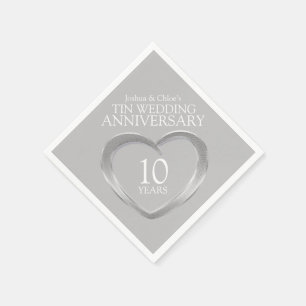 Tin 10. Hochzeit Geburtstag Herznamen Servietten