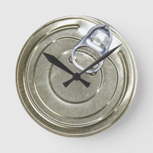 Tin Can Lid Novelty Runde Wanduhr