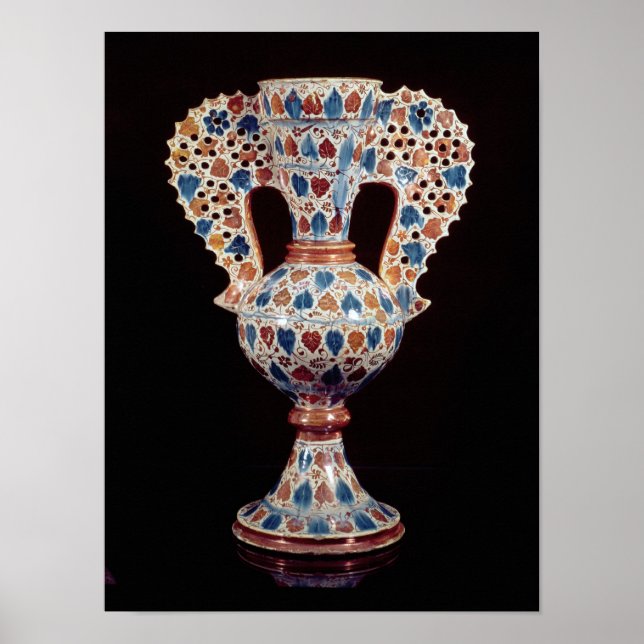 Tin-glasierte Vase mit glanzvoller Dekoration (Vorne)
