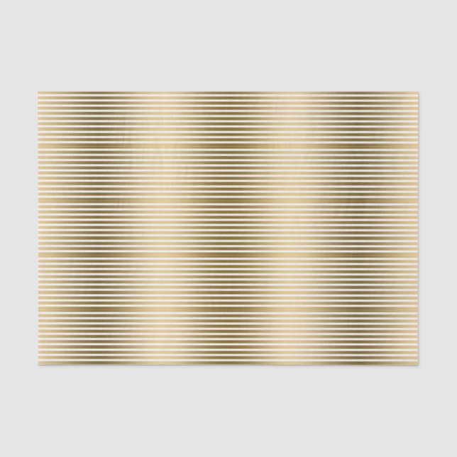 Tin Gold Streifen Custom White Background Seidenpapier (Vorderseite)