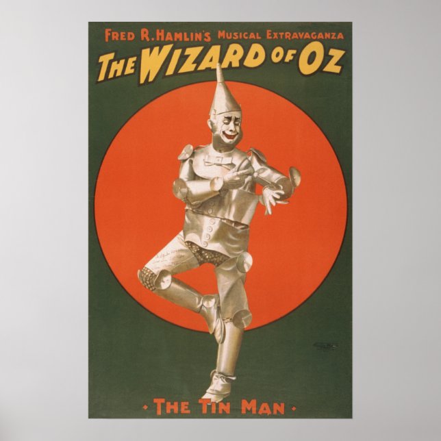 Tin Man Wizard OZ Musical VAUDEVILLE Poster (Vorne)