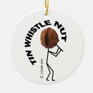 Tin Whistle Nut Keramik Ornament