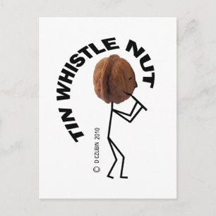 Tin Whistle Nut Postkarte