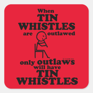 Tin Whistles Outladed Square Sticker