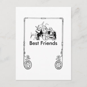Tin Woodman und Scarecrow, die besten Freunde Postkarte
