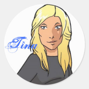 Tina-Aufkleber Runder Aufkleber