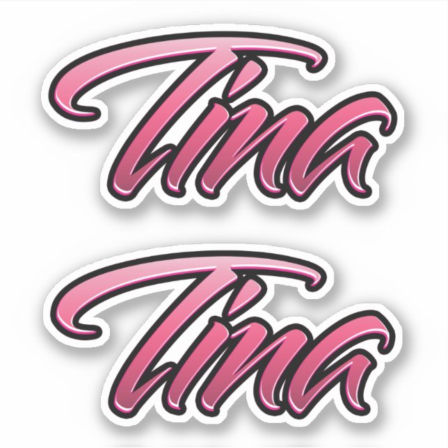 Tina faded pink Autocollants (Devant)