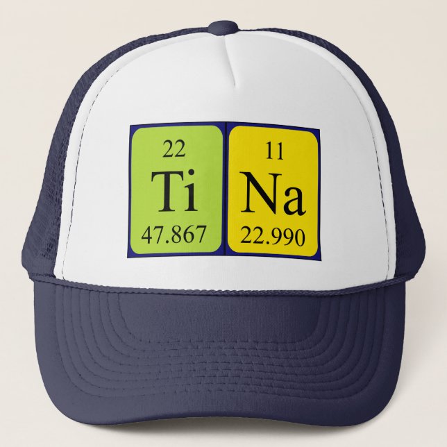 Tina Periodtable name hat Truckerkappe (Vorderseite)