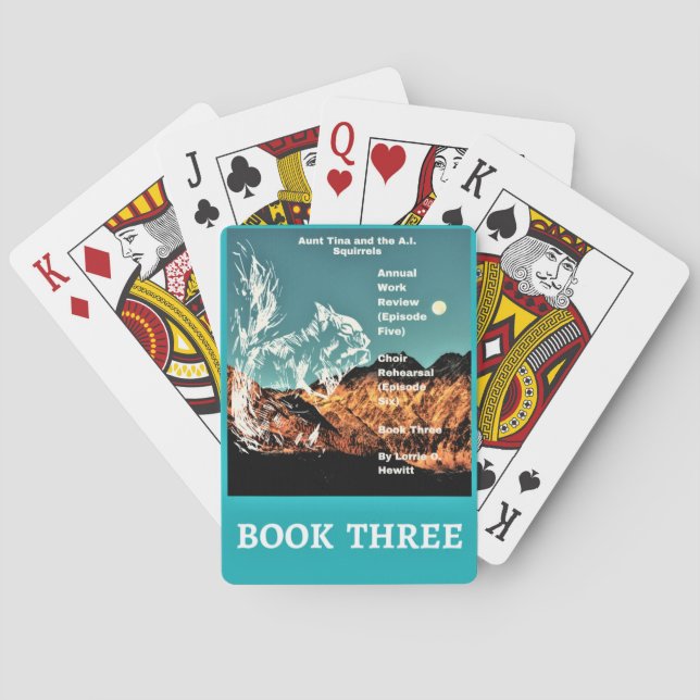 Tina und das A.I. Eichhörnchenbuch Drei Spielkarten (Rückseite)