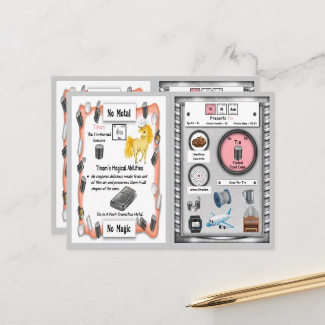 Tinam - Tin Horn Carte de jeu Unicorn (Devant/Arrière en situation)