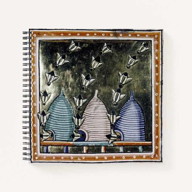 Tindr's Bees in Color Notebook Notizbuch (Vorderseite)