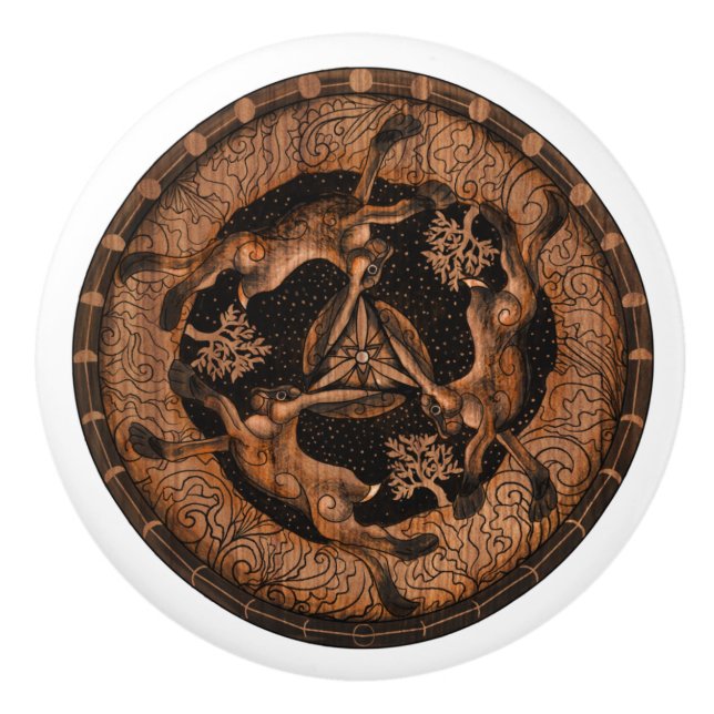 Tiners Hare Trinity Keramikknopf Keramikknauf (Vorderseite)
