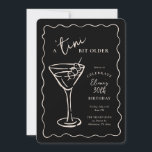 Tini Bit Ältere 30. Geburtstags-Party Einladung<br><div class="desc">Bis 30! Unsere "A 'Tini Bit Older" Geburtstagsfeier ist die perfekte Art, diesen Meilenstein im Stil zu feiern. Dieses elegante und dennoch unterhaltsame Design mit einem hübschen, von Hand gezeichnet Martini-Glas verleiht dem Hotel den Ton für ein anspruchsvolles Cocktailambiente. Passen Sie Ihre Veranstaltungsdetails an, und passen Sie die Farben und...</div>