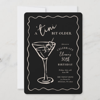 Tini Bit Ältere 30. Geburtstags-Party Einladung