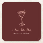 Tini Bit Ältere Personalisierte Geburtstagsparty Rechteckiger Pappuntersetzer<br><div class="desc">Mit diesen personalisierten Party-Untersetzer mit handgezeichnet Martini-Glasdesign fügen Sie Ihrem Fest eine stilvolle Touch hinzu. Ideal für eine "Tini Bit Older" Geburtstagsparty,  können sie mit Ihren Texten,  Farben und Schriftart an Ihr Thema angepasst werden. Ein unterhaltsames und funktionales Detail,  das Cocktails,  Vorspeisen und Kuchenservice ergänzt.</div>