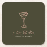 Tini Bit Ältere Personalisierte Geburtstagsparty Rechteckiger Pappuntersetzer<br><div class="desc">Mit diesen personalisierten Party-Untersetzer mit handgezeichnet Martini-Glasdesign fügen Sie Ihrem Fest eine stilvolle Touch hinzu. Ideal für eine "Tini Bit Older" Geburtstagsparty,  können sie mit Ihren Texten,  Farben und Schriftart an Ihr Thema angepasst werden. Ein unterhaltsames und funktionales Detail,  das Cocktails,  Vorspeisen und Kuchenservice ergänzt.</div>