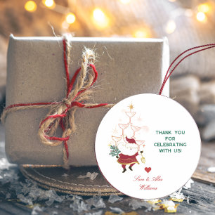 Tini Bit Merry Martini Büro Weihnachten Weihnachte Runder Aufkleber