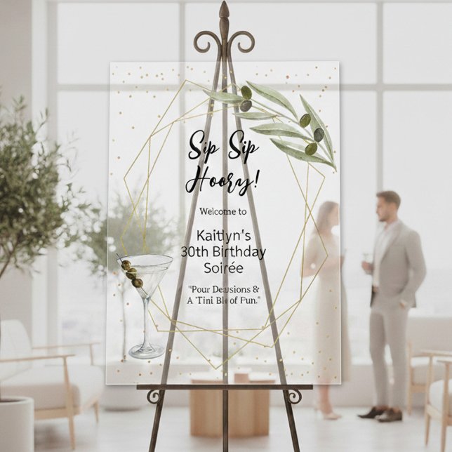 Tini Bit Of Fun Martini Soirée Welcome Sign (Créateur téléchargé)