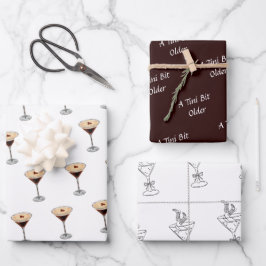 Tini Bit Older - Coffee Espresso Thema Geschenkpapier Set