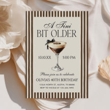 Tini Bit Older Espresso Martini 40. Geburtstag