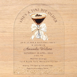 Tini Bit Older Espresso Martini Acrylic Invitation Acryleinladungen