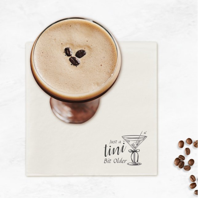 Tini Bit Older - Klassisches Martini-Thema Serviette (Tini Bit Older Girls Martini Birthday Party Decorations - Paper Napkin)