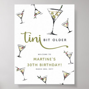 'Tini Bit Older' Martini Cocktail Erwachsenen-Gebu Poster
