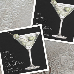 Tini Bit Older Martini Geburtstag Serviette