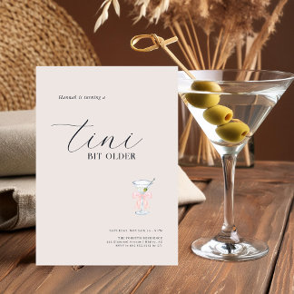Tini Bit Older | Martini Themed Geburtstag Einladung