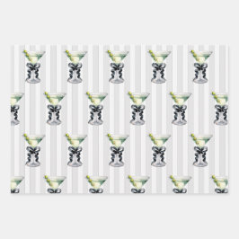 Tini Bit Older | Martini Themed Geburtstag Geschenkpapier Set