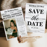Tini Bit Older Newspaper Adult Birthday Einladung<br><div class="desc">Tini Bit Older Newspaper Adult Birthday Invitation</div>