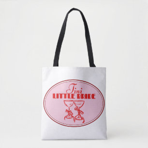 Tini Little Bride Design Rosa Martini-Glas Tasche
