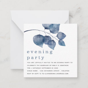 TINI MINI SIZE Blue Foliage Abend Party laden Mitteilungskarte