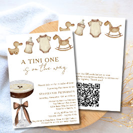 Tini One Espresso Martini Babydusche QR Code Einladung