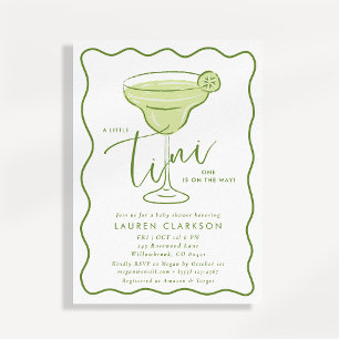 Tini One Is On The Way Martini Baby Shower Einladung