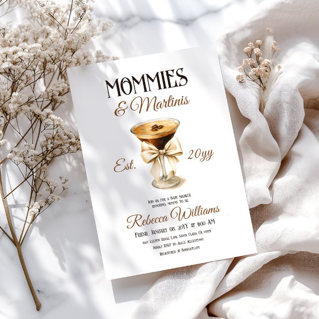 Tini One Mommies und Martini Espresso Babydusche Einladung (Von Creator hochgeladen)