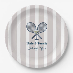 Tinis & Tennis Country Club Vornehme Party Pappteller