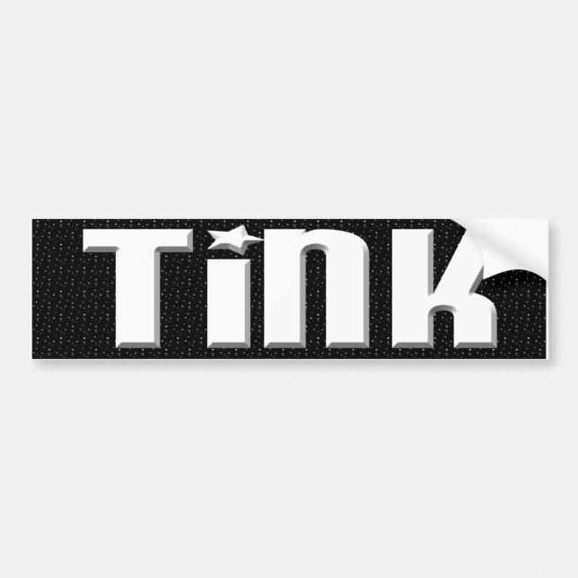 Tink Autoaufkleber-- schwarze u. weiße Sterne Autoaufkleber (Vorne)