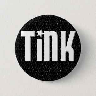 Tink Knopf - Schwarz-Sterne Button