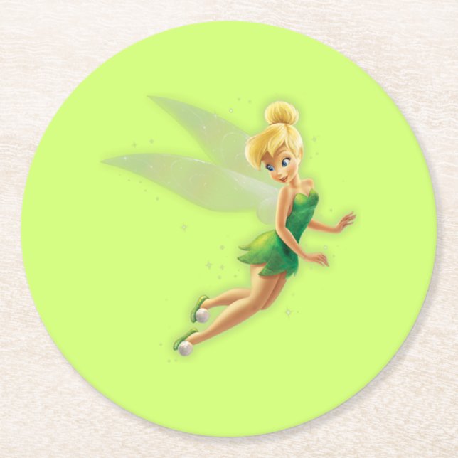 Tinker Bell Paper Coaster Runder Pappuntersetzer (Vorderseite)