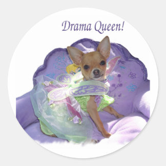 Tinkerbell die "Drama-Königin"! Runder Aufkleber